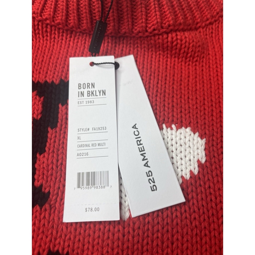 525 America Sweater I Heart You Red Size XL NWT - Picture 4 of 9